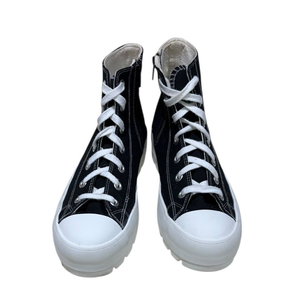 Sincerely Jules Vespa Women Sneakers Black Canvas Hi Top Chunky Shoes Size 9.5